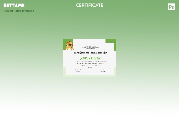 Модерен стил Шаблон за сертификат за диплома од САД